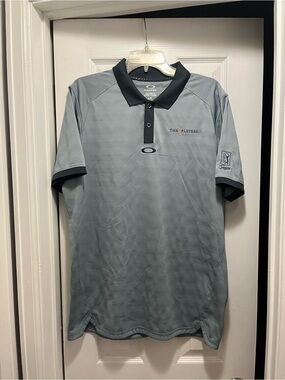 Oakley The Players PGA Tour Golf Polo Shirt Gray Men’s Large Tailored Fit